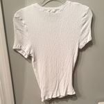 Michael Stars  White Textured Short Sleeve Tee Photo 3