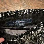 French Connection Tweed Mini Skirt Black White Geometric Fringe Hem Party Cocktail Size Unknown‎ Photo 3