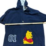 Disney Vintage Pooh Bear Zip-up Navy Blue Fleece Hoodie Womens Sz L Photo 6
