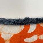 Muumuu Dress Orange White Pattern Batik Fabric‎ Short Sleeves Maxi Bow Casual Photo 10