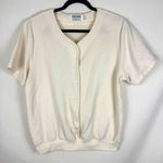 Alfred Dunner Cream  Button-Up Women's Top Photo 0