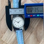 Timex Ladies Watch Vintage Mechanical Winding New Blue Strap White Round Dial Photo 7