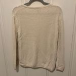 Banana Republic Cream Ribbed Knit 100% Cotton Crewneck Sweater Size XS EUC Photo 1
