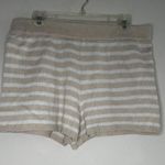 Aerie  Tan and White Striped Sweater Shorts Photo 0