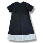 Visit in N.Y Studio Colorblock Midi Dress Black Gray Cotton Blend S/M Korea Photo 5