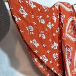 R. Vivimos Orange and Purple Bohemian Patterned Mini Wrap Dress Size 12 Photo 3