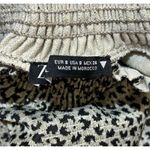 ZARA Animal Print Crop Top Womens Size S Puff Sleeves High Neck Smocked Textured Photo 5