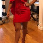 Mustard Seed WORN ONCE one shoulder dress with cape arm Photo 2