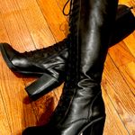 Steve Madden RARE EDGE Nidea BLACK TALL knee-high lace-up Combat Boot size 7.5 Photo 15