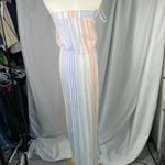 Cotton Candy LA  Strapless Striped‎ Dress Womens Medium Beachy Coastal Rayon Photo 10