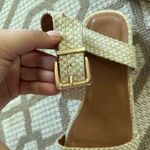 ASOS DESIGN Tatiana flatform sandals in natural rattan square toe size 8 Photo 5