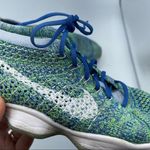 Nike  Blue & Green Flyknit Zoom Running Shoes Sneakers Womens 8.5 Athletic Sporty Photo 3