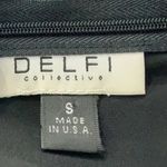 Delfi Collective Black Ruffle Metallic Shimmer Whimsigoth Party Dress Size Small Photo 8