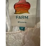 Farm Rio  Cream Lace Inset Puff Sleeve Blouse Off White Size Small NEW Photo 2