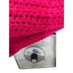 Handmade Crochet Knit Button Front Cardigan Sweater Hot Pink Heavyweight Winter Photo 11