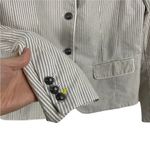 Gap Cream Stripped Single Breasted Blazer the Academy Career Workwear Blazer 6 Photo 2