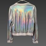 Allegra K *NWT*  Holographic Zip Up Lightweight Jacket Sz Small Photo 2