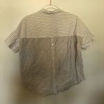 Madewell  Courier Button Back Shirt in Stripe Play Liam White Wash Small Photo 6
