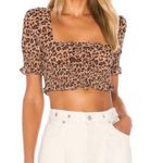 superdown Lexi Smocked Leopard Top size Small Photo 6