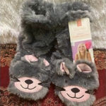 Ladies Animal Furry Booty L/XL Gray Size L Photo 0