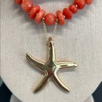 House of Harlow 1960 |🪸 Reconstituted Coral Starfish Statement Necklace ✨ Orange Photo 8
