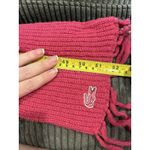 IZOD Vintage Lacoste Knit Scarf Hat Combo 100% Orlon Pink 80s Made USA Photo 8