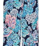 Lilly Pulitzer Malorie High Rise Stretch Pants Party in Paradise Navy Multi 4 Photo 0