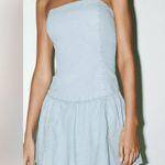 ZARA  TRF DENIM BANDEAU DRESS Photo 1