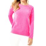 Lilly Pulitzer Pippin Sweater Cockatoo Pink MEDIUM Chenille Knit Designer Bright Photo 1