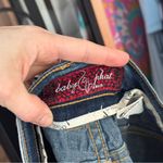 Baby Phat Vintage  denim shorts cutoff y2k embroidered logo buckle cat jean wash Photo 2