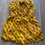 Material Girl  Yellow Pineapple Playsuit Romper XS Photo 0