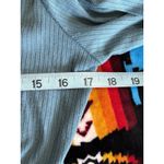 Mossimo Supply Co. Teal Wrap Front Long Sleeve‎ Ribbed Size Medium Blue Photo 5