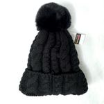 Canada Weather Gear Cable Knit Black Beanie Pom Pom NEW! Photo 1