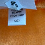 Chico's Top Size 10 100% Linen Popover Mango Sorbet Collar Boxy Lagenlook Casual Photo 9