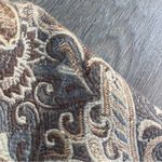 Vintage Paisley Tapestry Light Blue Lining 14 Jacket Jeweled Buttons EUC Boho Brown Photo 5