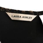 Laura Ashley Vintage Women’s Size Large Metallic Knit Top Black Gold Long Sleeve Evening Photo 6