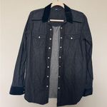 Maje  Black Denim Button-Up Shirt Photo 0