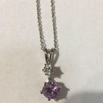 Palm Beach Forever Fashionable Jewelry Faux Amethyst Necklace and Earring Set Silver Photo 4