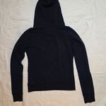 Hollister Women's Navy Hoodie with Teal Logo Photo 2