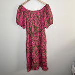 Velvet By Graham & Spencer MADILYN Printed Cotton Gauze Puff Sleeve Midi Dress L Pink Size L Photo 5