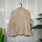 Focus Lagenlook Floral Corduroy Western Wear Boho Lightweight Layer Jacket Small Tan Photo 1