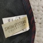 Women's Swim Systems Black Maroon Swimsuit Bikini Top Size Small EUC #6638 Photo 5