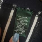 Ralph Lauren Lauren  Navy White‎ Striped Zip Sweater 100% Cotton M Photo 4