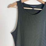 White House | Black Market Dress Womens Large Green Rib Midi Tank Side Slit NWOT Photo 7