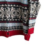 Eddie Bauer Y2K VTG Nordic Fair Isle Lambswool Cardigan Knit Sweater XL Photo 5