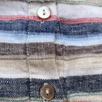 Quiksilver  Blouse Womens Linen Half Button Up Loose Fit Shirt Size XS Photo 6