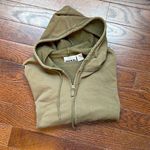 Paul‎ Harris Design Hooded Sweat Shirt. Size Medium. Olive Green Green Photo 2
