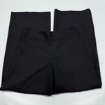 Ann Taylor LOFT Laura High Rise Wide Leg Linen Blend Black Trouser Pant Size 8 Photo 0