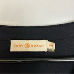 Tory Burch Sallare Black Wool Blend Blue Stripe Suede Tunic Dress Size M Photo 7