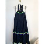 Mira Mikati Navy Blue Tiered Maxi Dress Photo 4
